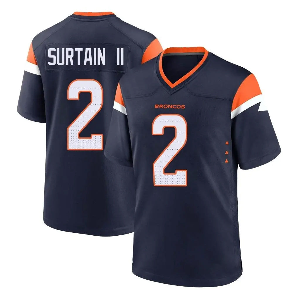 Johmsee D.Broncos #2 Pat Surtain II Player Navy Home Game Stitched Jerseys