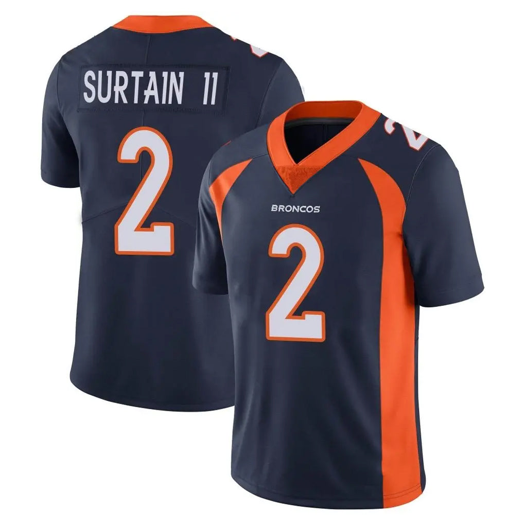 Johmsee D.Broncos #2 Pat Surtain II Player Navy Vapor Untouchable Limited Game Stitched Jerseys