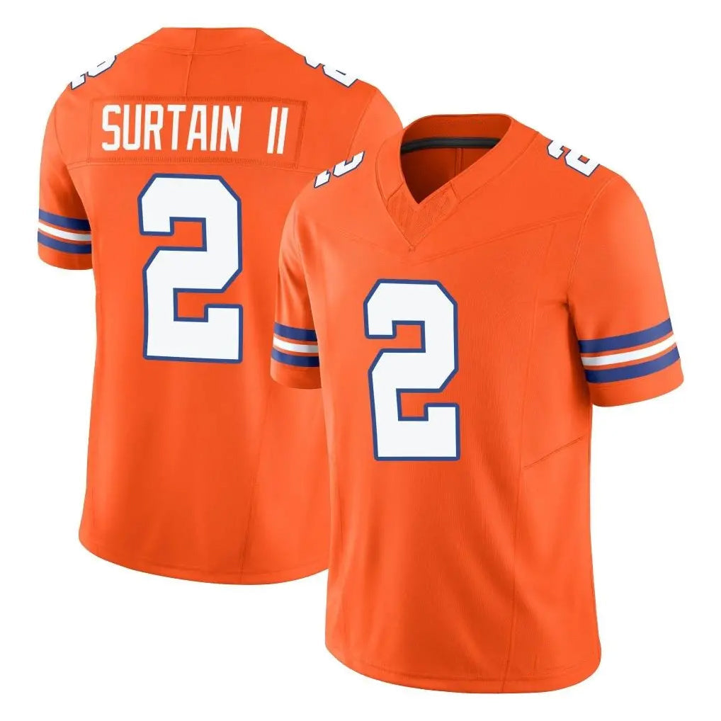 Johmsee D.Broncos #2 Pat Surtain II Player Orange Limited Alternate Vapor F.U.S.E. Throwback Game Stitched Jerseys