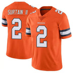 Johmsee D.Broncos #2 Pat Surtain II Player Orange Vapor Untouchable Limited Home Game Stitched Jerseys