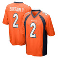 Johmsee D.Broncos #2 Patrick Surtain II Player Orange Home Game Football Stitched Jerseys