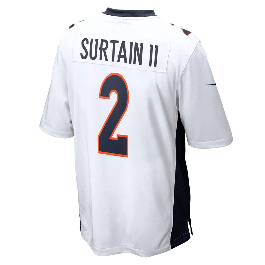 Johmsee D.Broncos #2 Patrick Surtain II Player White Home Game Stitched Jerseys