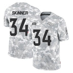 Johmsee D.Broncos #34 JL Skinner Player Arctic Camo Salute To Service Limited Stitched Jerseys
