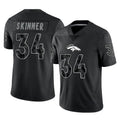 Johmsee D.Broncos #34 JL Skinner Player Black Reflective Limited Stitched Jerseys