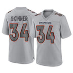 Johmsee D.Broncos #34 JL Skinner Player Gray Atmosphere Fashion Limited Game Stitched Jerseys