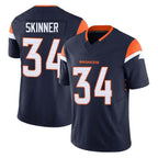 Johmsee D.Broncos #34 JL Skinner Player Navy Limited Vapor F.U.S.E. Home Game Stitched Jerseys