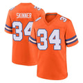 Johmsee D.Broncos #34 JL Skinner Player Orange Alternate Collection Throwback Game Stitched Jerseys