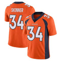 Johmsee D.Broncos #34 JL Skinner Player Orange Color Vapor Untouchable Limited Game Stitched Jerseys