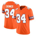Johmsee D.Broncos #34 JL Skinner Player Orange Limited Alternate Vapor F.U.S.E. Throwback Game Stitched Jerseys
