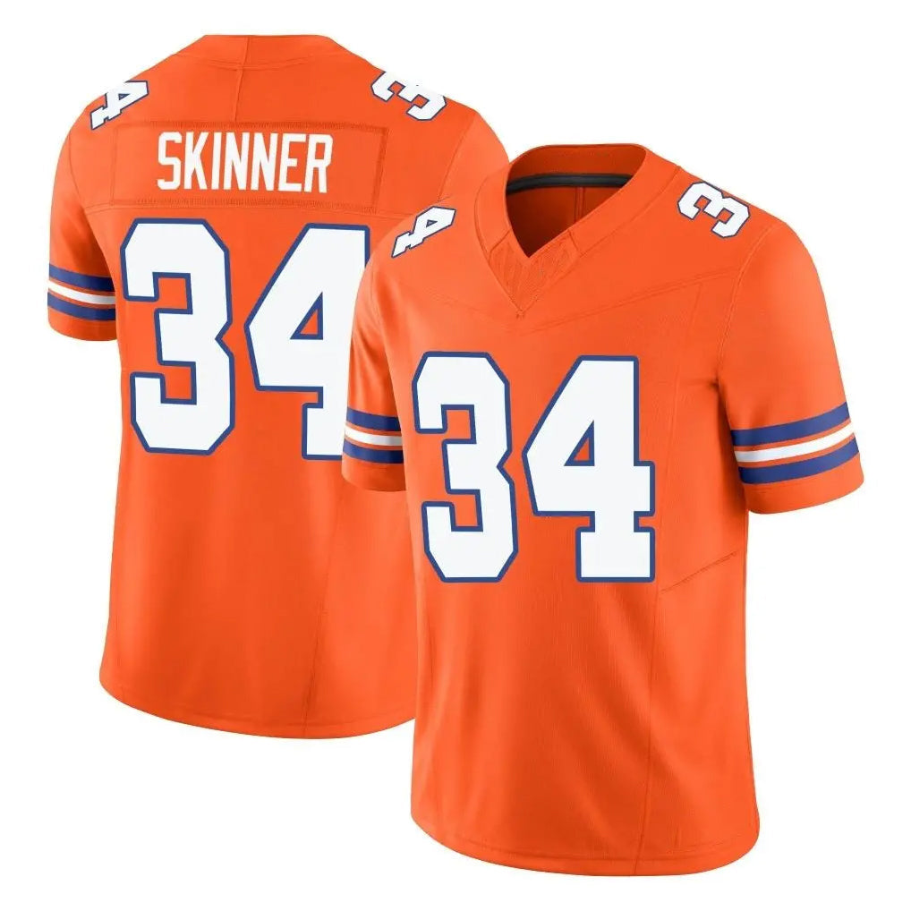Johmsee D.Broncos #34 JL Skinner Player Orange Limited Alternate Vapor F.U.S.E. Throwback Game Stitched Jerseys