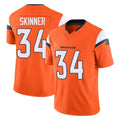 Johmsee D.Broncos #34 JL Skinner Player Orange Vapor F.U.S.E. Limited Home Game Stitched Jerseys