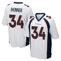 Johmsee D.Broncos #34 JL Skinner Player White Game Stitched Jerseys