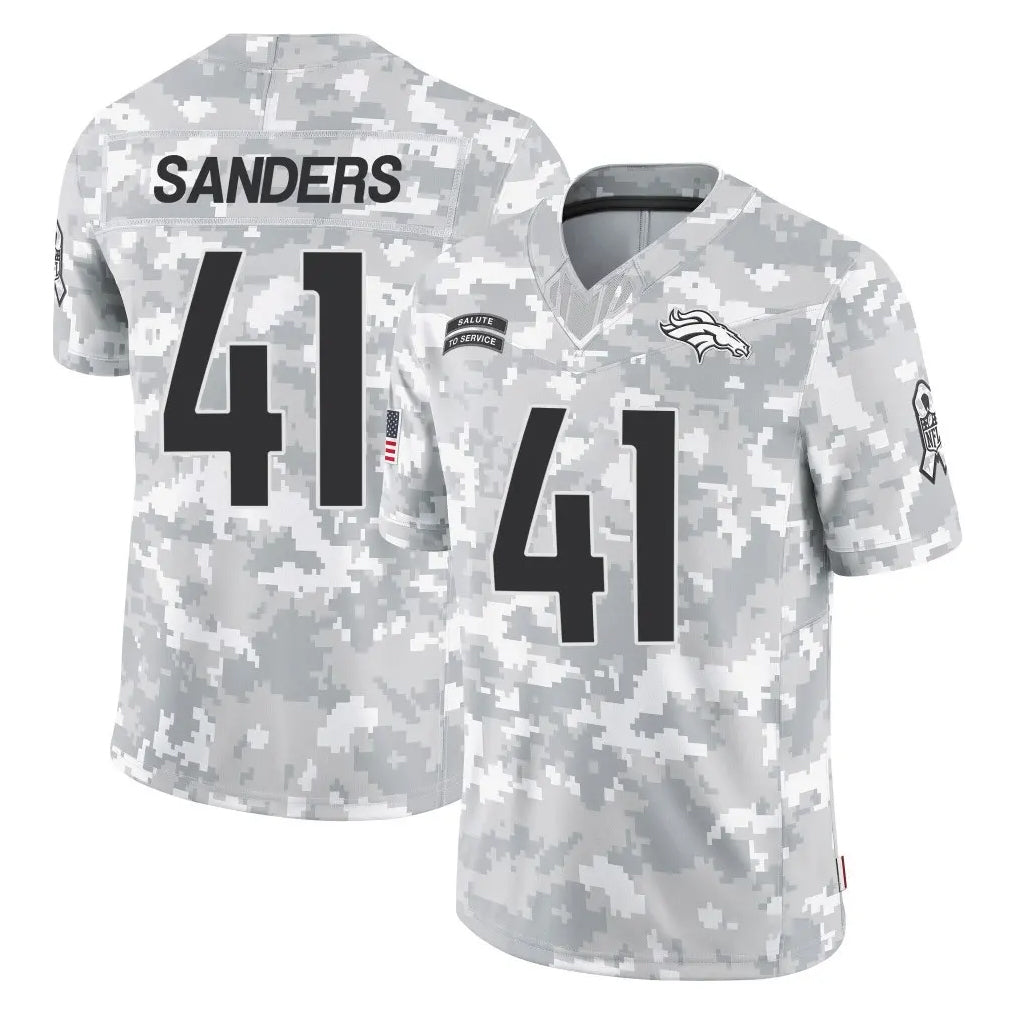 Johmsee D.Broncos #41 Drew Sanders Player Arctic Camo Salute To Service Limited Stitched Jerseys