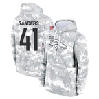 Johmsee D.Broncos #41 Drew Sanders Player Arctic Camo Salute to Service Hoodies Limited Game Stitched Jerseys
