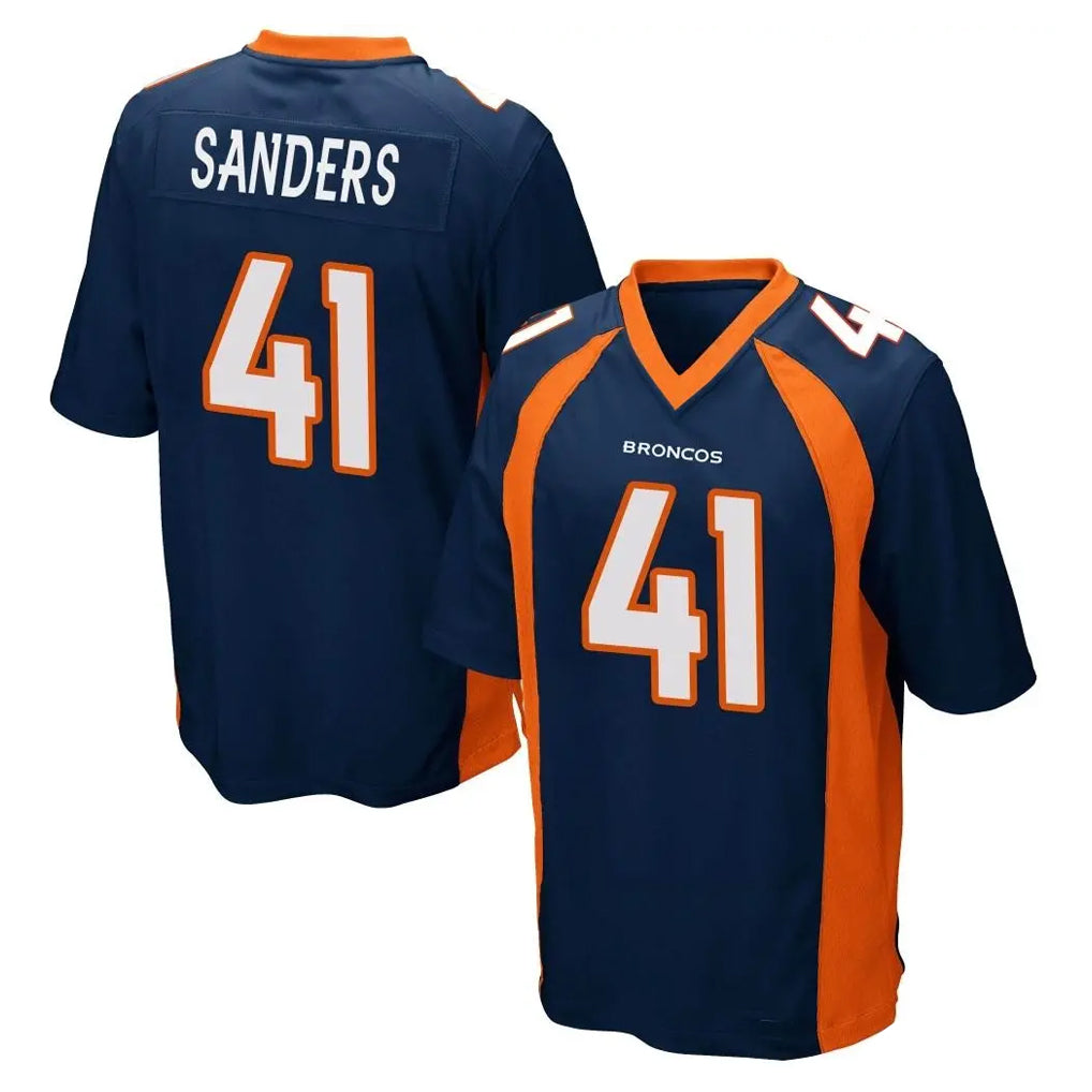 Johmsee D.Broncos #41 Drew Sanders Player Navy Game Stitched Jerseys