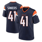 Johmsee D.Broncos #41 Drew Sanders Player Navy Home Game Stitched Jerseys
