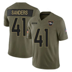 Johmsee D.Broncos #41 Drew Sanders Player Olive 2025 Salute To Service Limited Home Game Stitched Jerseys