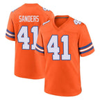 Johmsee D.Broncos #41 Drew Sanders Player Orange Alternate Collection Throwback Game Stitched Jerseys