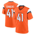 Johmsee D.Broncos #41 Drew Sanders Player Orange Home Game Stitched Jerseys