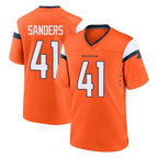 Johmsee D.Broncos #41 Drew Sanders Player Orange Home Game Stitched Jerseys