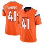 Johmsee D.Broncos #41 Drew Sanders Player Orange Vapor F.U.S.E. Limited Home Game Stitched Jerseys
