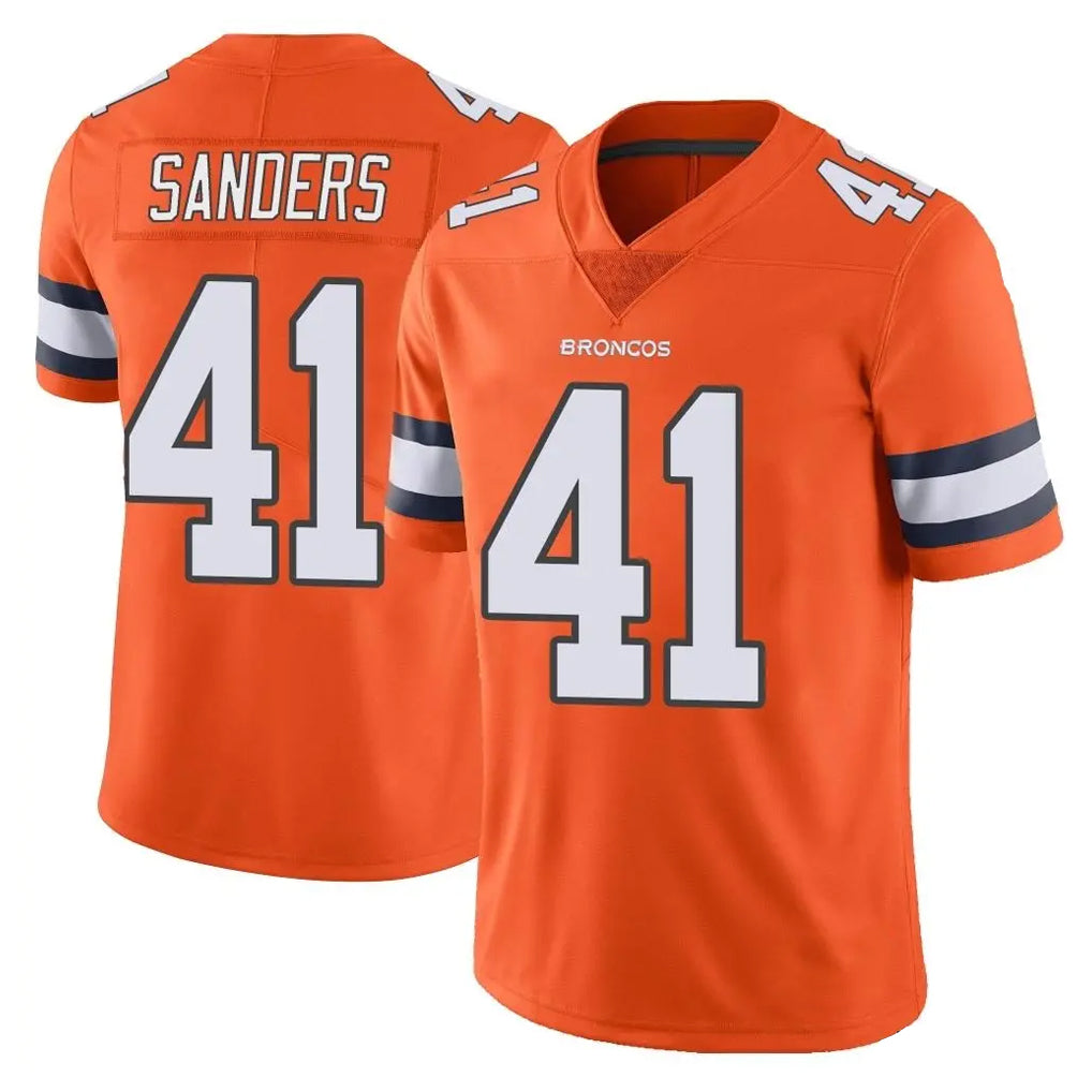 Johmsee D.Broncos #41 Drew Sanders Player Orange Vapor Untouchable Limited Home Game Stitched Jerseys