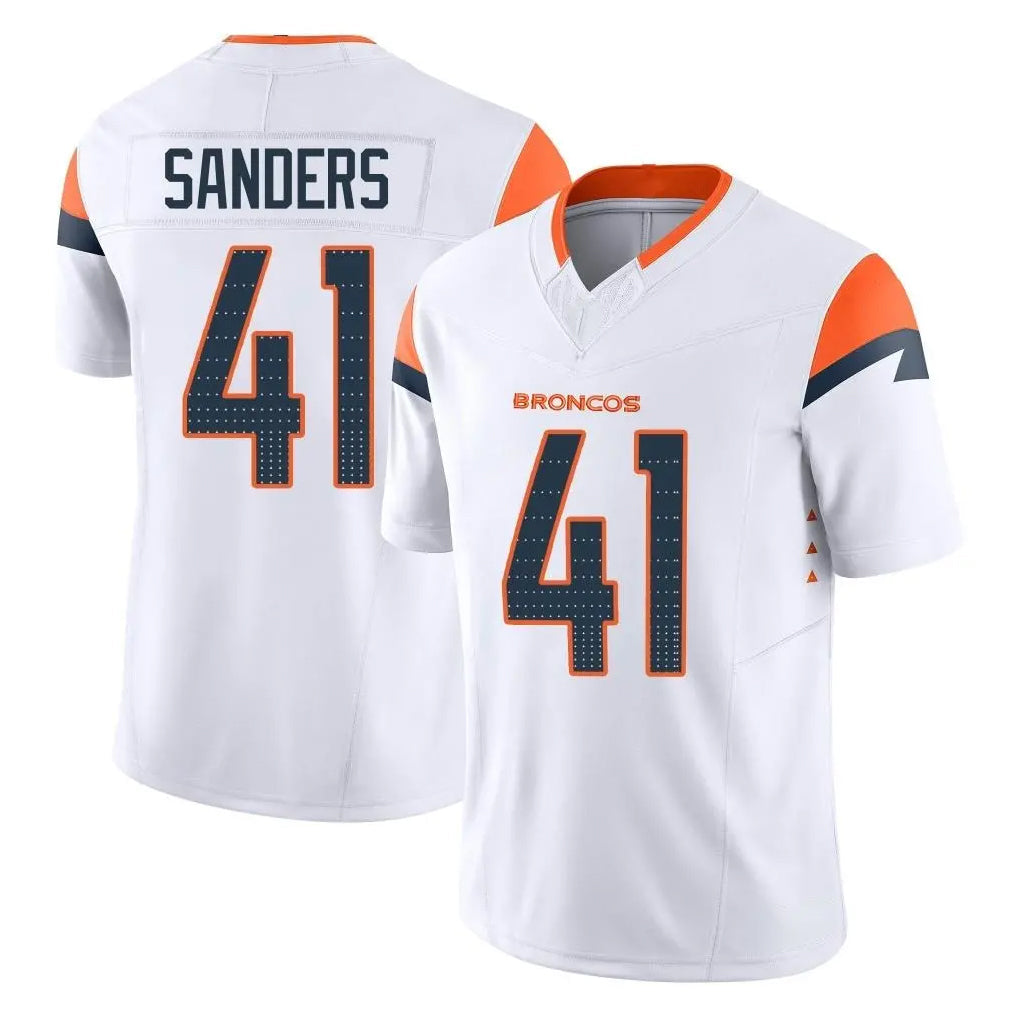 Johmsee D.Broncos #41 Drew Sanders Player White Limited Vapor F.U.S.E. Home Game Stitched Jerseys