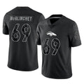 Johmsee D.Broncos #69 Mike McGlinchey Player Black Reflective Limited Stitched Jerseys