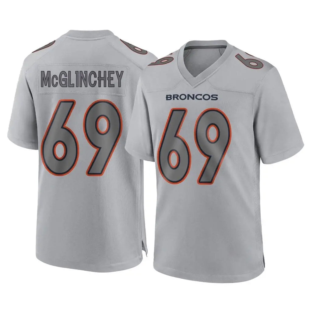 Johmsee D.Broncos #69 Mike McGlinchey Player Gray Atmosphere Fashion Limited Game Stitched Jerseys