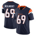 Johmsee D.Broncos #69 Mike McGlinchey Player Navy Limited Vapor F.U.S.E. Home Game Stitched Jerseys