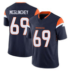 Johmsee D.Broncos #69 Mike McGlinchey Player Navy Limited Vapor F.U.S.E. Home Game Stitched Jerseys