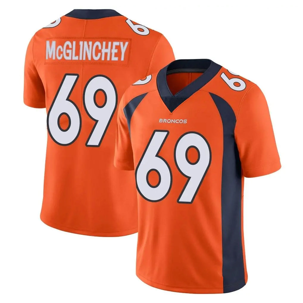 Johmsee D.Broncos #69 Mike McGlinchey Player Orange Color Vapor Untouchable Limited Game Stitched Jerseys