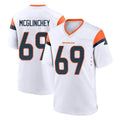 Johmsee D.Broncos #69 Mike McGlinchey Player White Home Game Stitched Jerseys