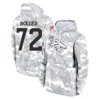 Johmsee D.Broncos #72 Garett Bolles Player Arctic Camo Salute to Service Hoodies Limited Game Stitched Jerseys