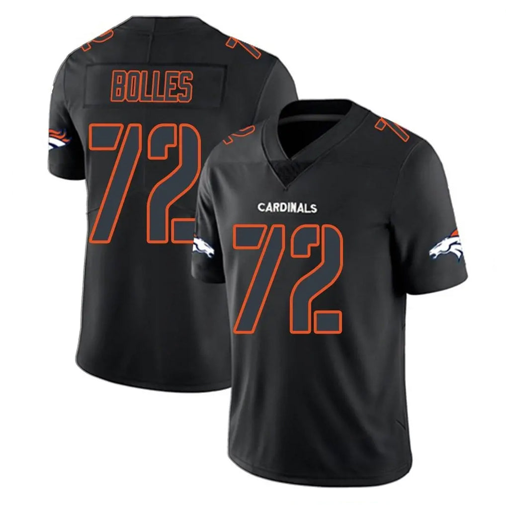Johmsee D.Broncos #72 Garett Bolles Player Black Impact Limited Game Stitched Jerseys