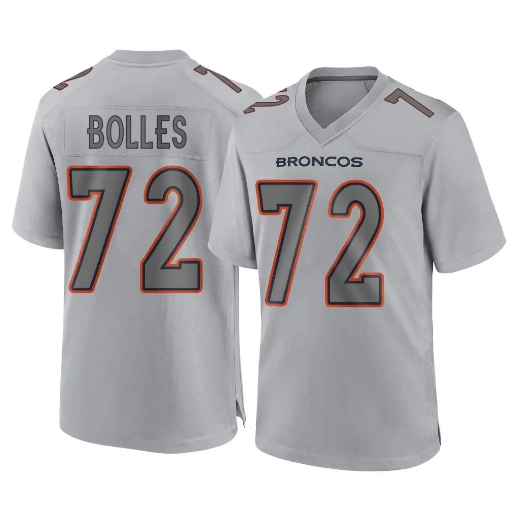 Johmsee D.Broncos #72 Garett Bolles Player Gray Atmosphere Fashion Limited Game Stitched Jerseys