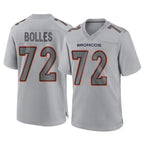 Johmsee D.Broncos #72 Garett Bolles Player Gray Atmosphere Fashion Limited Game Stitched Jerseys