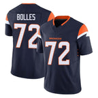 Johmsee D.Broncos #72 Garett Bolles Player Navy Limited Vapor F.U.S.E. Home Game Stitched Jerseys