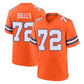 Johmsee D.Broncos #72 Garett Bolles Player Orange Alternate Collection Throwback Game Stitched Jerseys