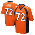Johmsee D.Broncos #72 Garett Bolles Player Orange Color Home Game Stitched Jerseys