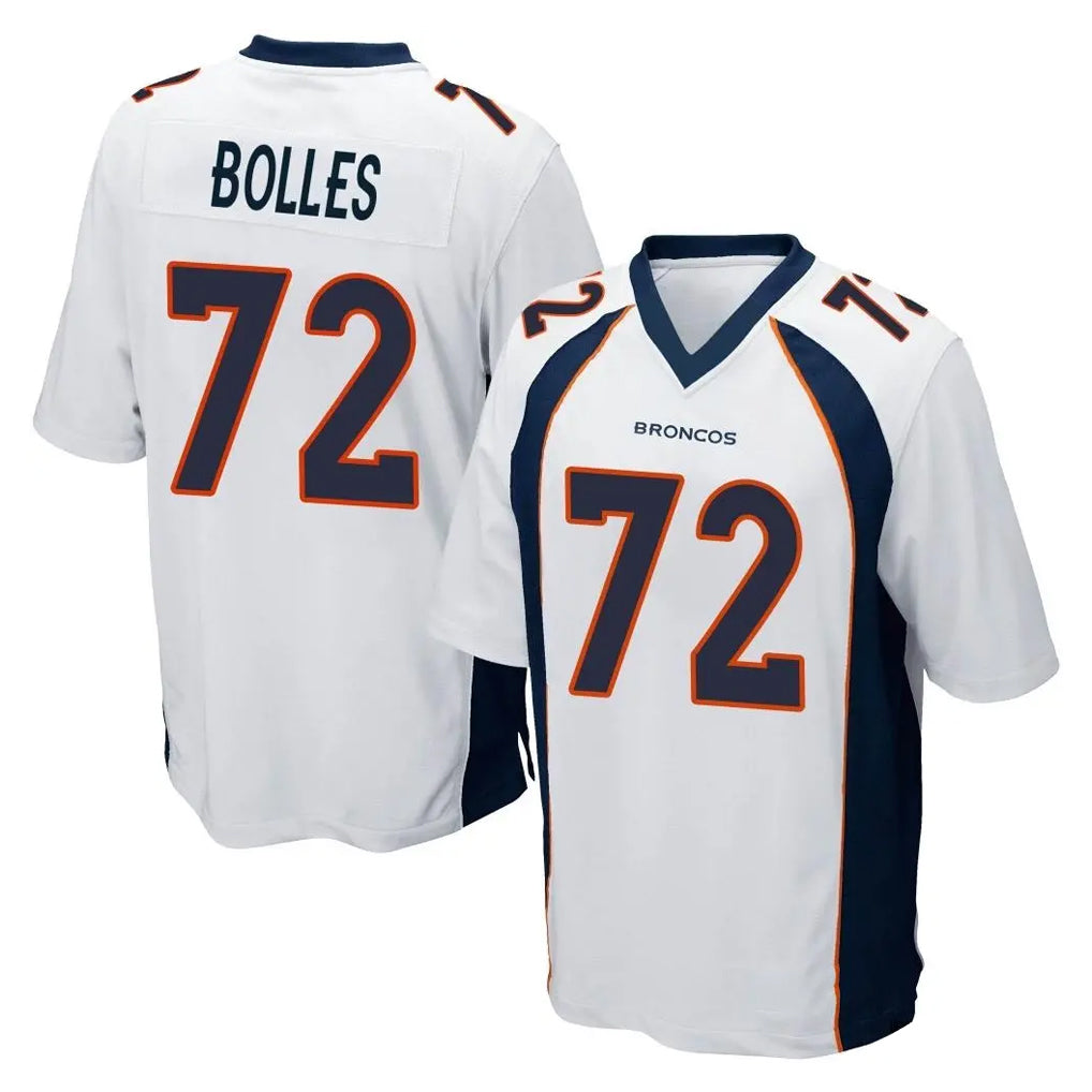 Johmsee D.Broncos #72 Garett Bolles Player White Game Stitched Jerseys