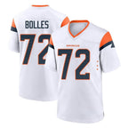 Johmsee D.Broncos #72 Garett Bolles Player White Home Game Stitched Jerseys