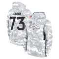 Johmsee D.Broncos #73 Frank Crum Player Arctic Camo Salute to Service Hoodies Limited Game Stitched Jerseys