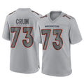 Johmsee D.Broncos #73 Frank Crum Player Gray Atmosphere Fashion Limited Game Stitched Jerseys