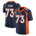 Johmsee D.Broncos #73 Frank Crum Player Navy Vapor Untouchable Limited Game Stitched Jerseys