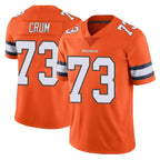 Johmsee D.Broncos #73 Frank Crum Player Orange Vapor Untouchable Limited Home Game Stitched Jerseys