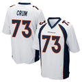 Johmsee D.Broncos #73 Frank Crum Player White Game Stitched Jerseys