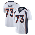 Johmsee D.Broncos #73 Frank Crum Player White Vapor Untouchable Limited Home Game Stitched Jerseys