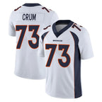 Johmsee D.Broncos #73 Frank Crum Player White Vapor Untouchable Limited Home Game Stitched Jerseys