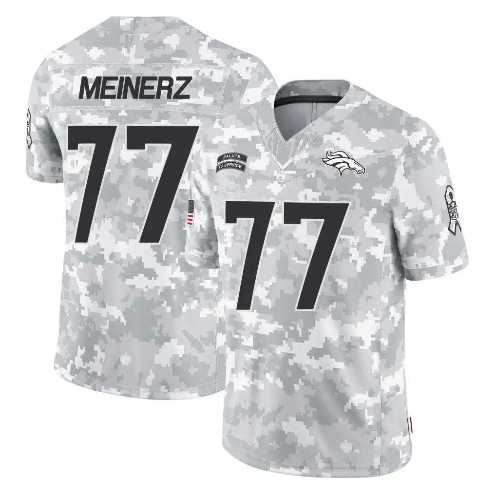 Johmsee D.Broncos #77 Quinn Meinerz Player Arctic Camo Salute To Service Limited Stitched Jerseys
